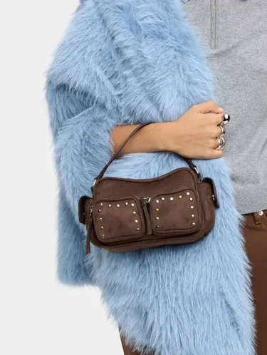 Leather-Effect Handbag With Studs 242184 — image 1