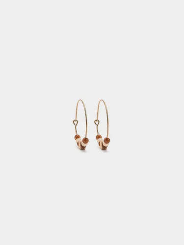 Hoop Earrings With Beads 242220 — image 2