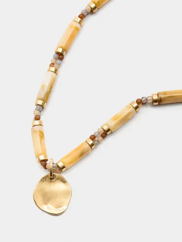 Short Segmented Necklace With Stone Effect 242487 — image 4