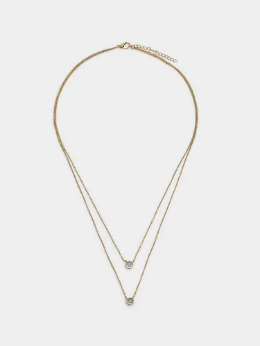 Set Of Necklaces With Links And Zirconias 242767 — image 2