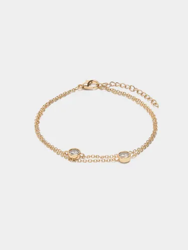 Double Link Bracelet With Zirconia 242769 — image 2