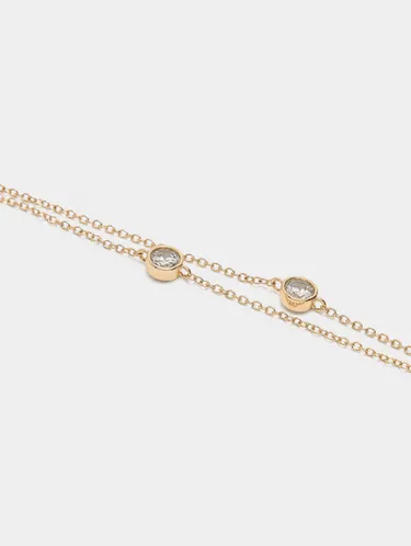 Double Link Bracelet With Zirconia 242769 — image 1