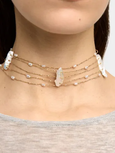 Short Multi-Collar With Freshwater Pearls 242836 — image 1