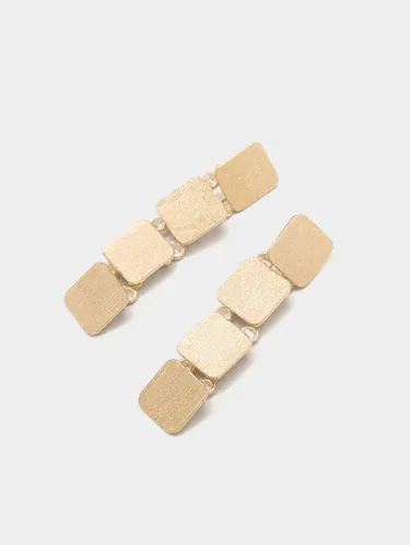 Long Earrings Squares With Cubic Zirconia 242855 — image 1