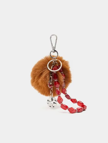 Keychain Charm Pompom With Faceted Beads 243101 — image 3