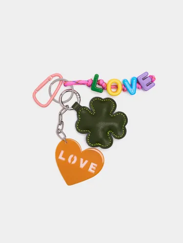 Keychain Charm With Heart And Clover 243129 — image 1