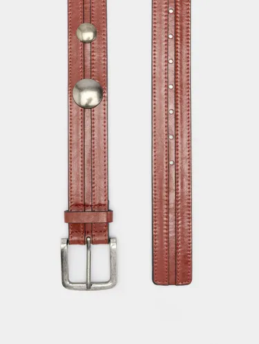 Belt With Studs And Topstitching 243782 — image 2
