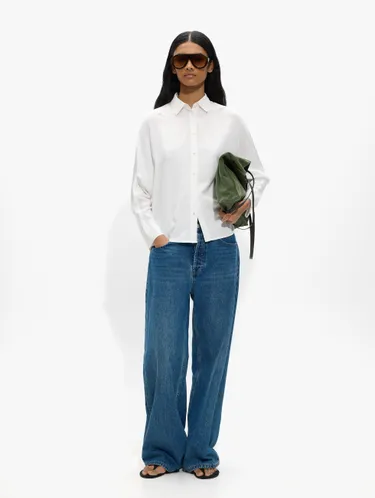 Shirt With Long Sleeves In A Fluid Fabric 243844 — image 1