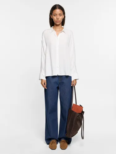 Shirt With Long Sleeves In A Fluid Fabric 243844 — image 4