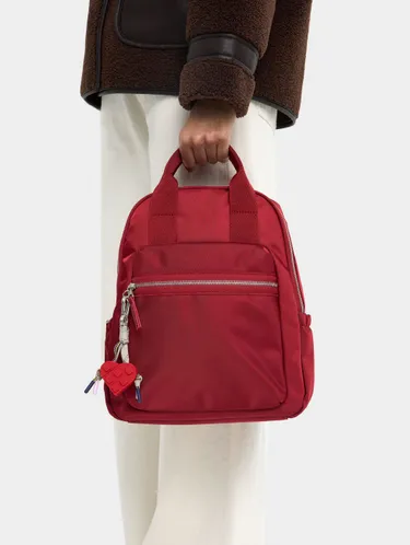 Nylon Backpack With Heart Charm 243849 — image 3