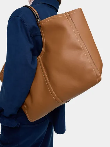 Plain Shopper Bag With Pouch 243878 — image 2