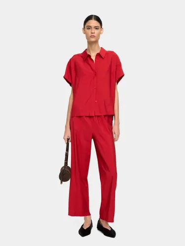 Short-Sleeved Shirt With Crinkled Effect 244008 — image 3