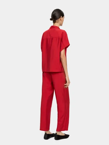 Short-Sleeved Shirt With Crinkled Effect 244008 — image 2