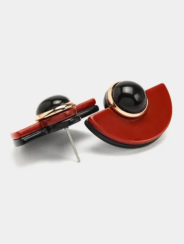 Fan Earrings In Resin 244260 — image 1