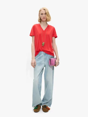 Basic T-Shirt With V-Neck 244286 — image 1