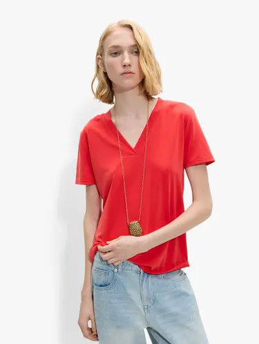 Basic T-Shirt With V-Neck 244286 — image 3