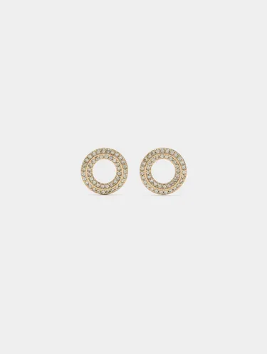 Hoop Earrings With Zirconia 244473 — image 1