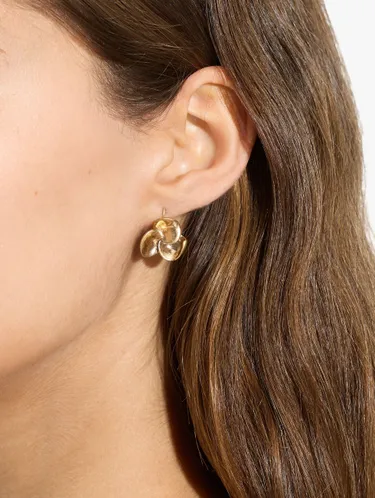 Flower Earrings With Embossed Detail 244627 — image 3