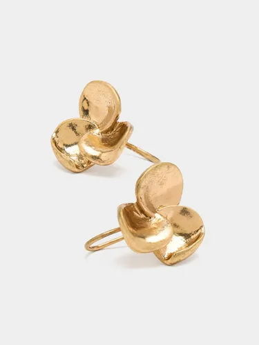 Hoop Earrings With Resin Flower 247752 — image 2