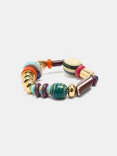 Elastic Bracelet With Stone And Ceramic Beads 244876 — image 2