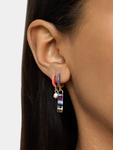 Set Of Multicolor Earrings With Stone Beads 244880 — image 1