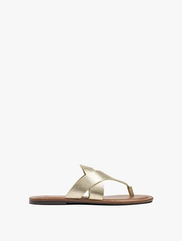 Flat Sandals With Crossed Straps 245031 — image 3