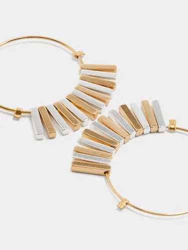 Hoop Earrings With Bicolor Bars 245043 — image 1