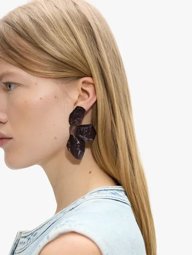 Half-Flower Earrings With Embossed 245049 — image 2