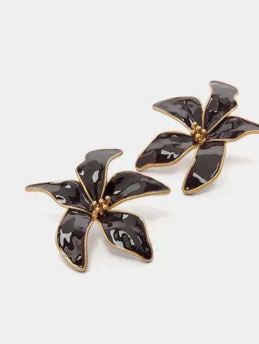 Flower Earrings With Enamel 245055 — image 1