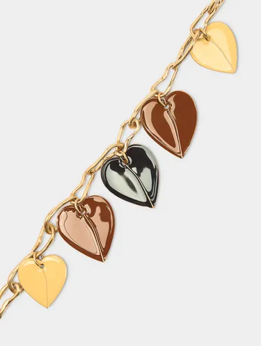 Short Necklace With Enamelled Hearts 245100 — image 1