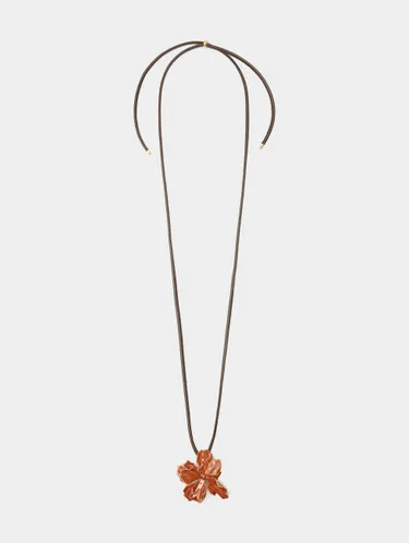 Cord Necklace With Enamelled Flower 245138 — image 2