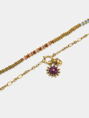 Set Of Necklaces With Stone Beads 245376 — image 1