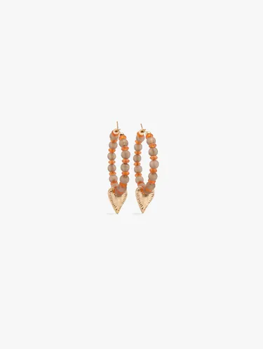 Hoop Earrings With Beads And Heart 245577 — image 2