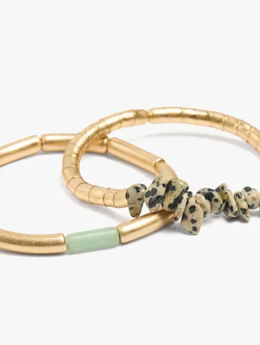 Set Of Elastic Bracelets With Stones 245651 — image 3
