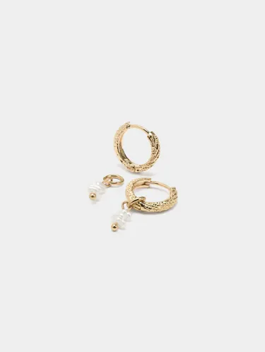 Hoop Earrings With Freshwater Pearls 245928 — image 2