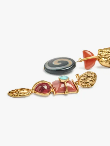 Asymmetric Earrings With Stones 246379 — image 2