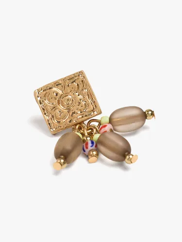Square Earrings With Beads 246414 — image 2