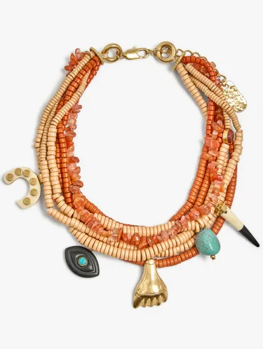 Short Multi-Collar With Stones And Resin 246516 — image 1