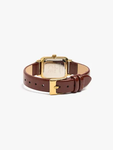 Rectangular Watch With Leather-Effect Bracelet 246820 — image 2