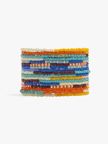 Set Of Multicolor Elastic Bead Bracelets 246967 — image 1