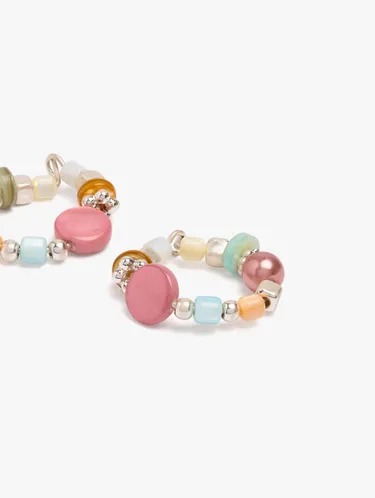 Hoop Earrings With Multicolor Shell Beads 247368 — image 2