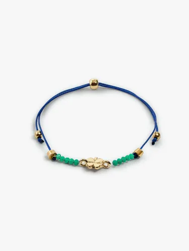 Adjustable Bracelet With Glass Beads And Clover 247373 — image 1