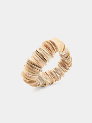 Rounded Elastic Bracelet With Shells 247442 — image 2
