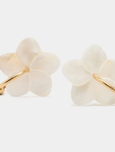 Hoop Earrings With Shell Flower 247451 — image 2