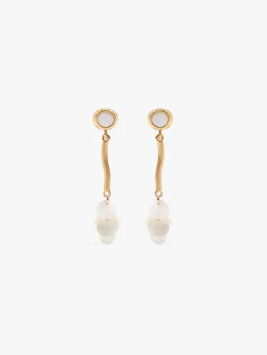 Wavy Bar Earrings With Shells 247467 — image 1