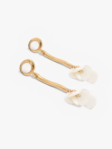 Wavy Bar Earrings With Shells 247467 — image 2