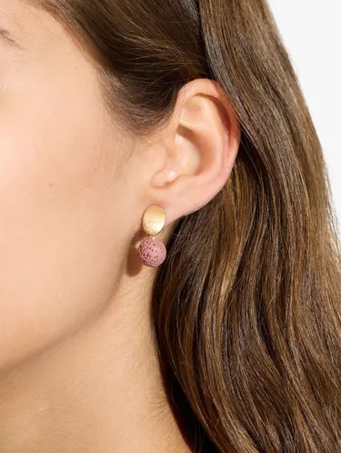 Short Earrings With Coral Effect 247471 — image 2