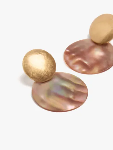 Round Earrings With Shell 247475 — image 2