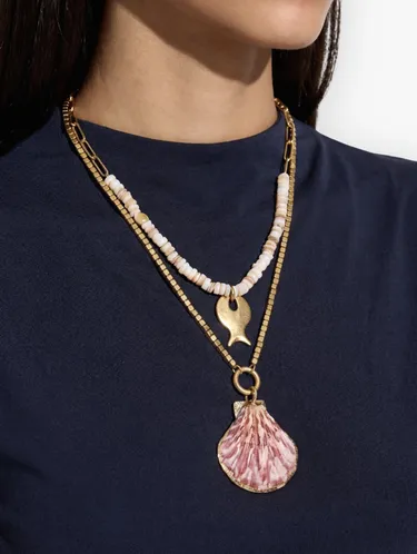 Set Of Necklaces With Shell And Fish 247491 — image 3