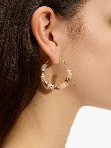 Hoop Earrings With Shell Beads 247531 — image 3